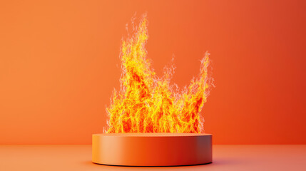 vibrant display of flames in fiery orange hues, set against matching background. dynamic fire creates energetic , perfect for visual impact
