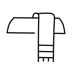 Scarf icon vector