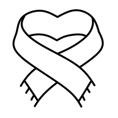 Scarf icon vector