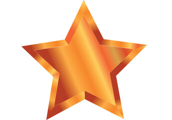 golden star on white background