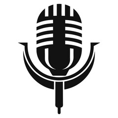 retro microphone icon