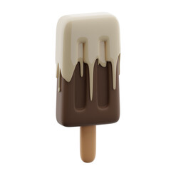 Ice cream stick 3d illustration