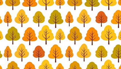 Obraz premium Autumn trees repeating pattern
