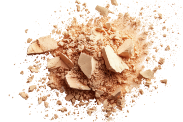 Crushed light beige powder