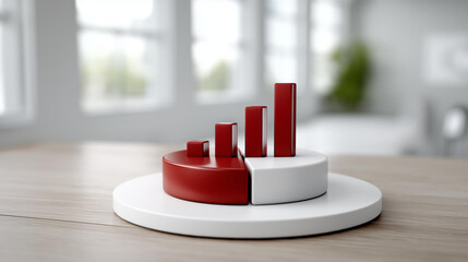 Dynamic infographics with pie charts and bar graphs, data-driven progress in business insights, technology advancement in statistical displays, smart solutions for growth analysis