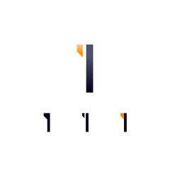 Logo number 1, digital cyber space numeral