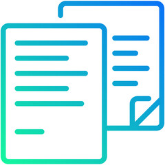 paper gradient line icon