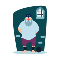 Prisoner in Jail Cell