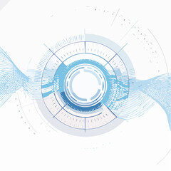 Obraz premium technology banner or header with particle effect