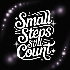  Neon turquoise  motivational phrase displayed on a dark, starry background. Motivational message displayed with a modern, glowing design.
