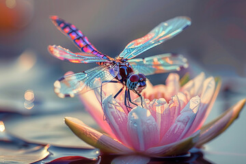 dragonfly on flower