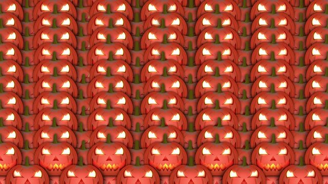 Halloween pattern pumpkin motion on a background