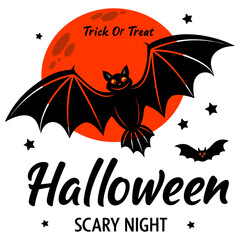 Spooky Bat Halloween Night, Trick Or Treat Halloween Scary Night Shirt, trick or treat shirt, Scary Halloween T-Shirt, Spooky Shirt, Scary Night Tee