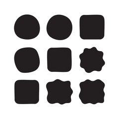 Diverse Doodle Icon & Abstract Shape Bundle for Alerts, Notifications, and Modern Design