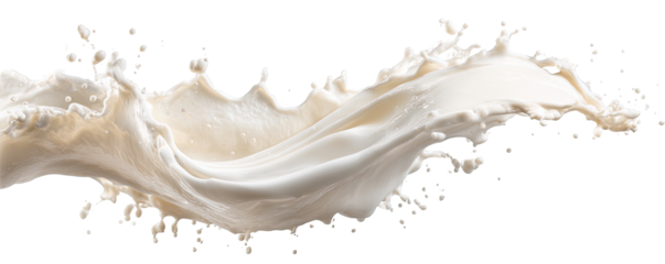 Milk splash on black background