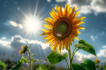sunflower of blue sky