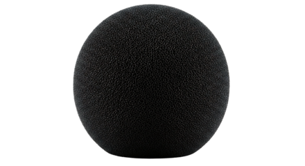 Black microphone cover for audio recording sound protection.