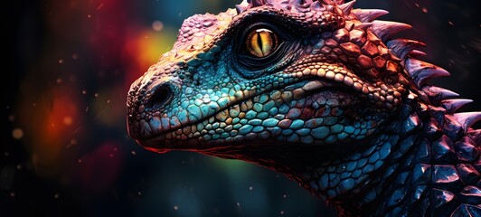 Obraz premium Pointillist grunge design of Ankylosauria with abstract dotted pattern,generative AI