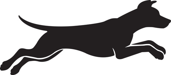 dog, vector animal silhouette nature