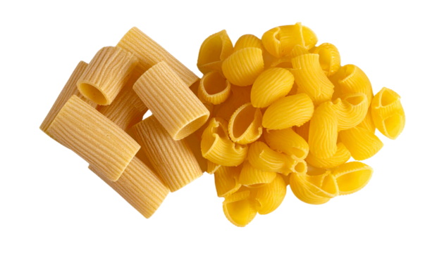  Classic vs Contemporary Pasta Forms Bundle, isolated on transparent background