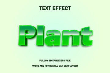 plant editable 3d style text effect. Text can be changed in 
