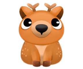 Cute deer sticker