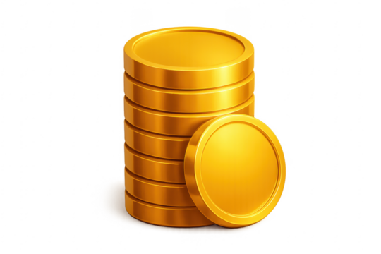Golden coin stack representing wealth and financial growth