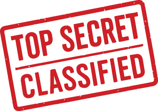 Top secret classified stamp. Red grunge icon stamp illustration vector