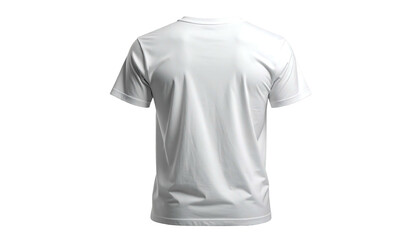 Back view of a plain white tshirt on a white background.