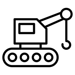 Industrial Crane  Icon Element For Design