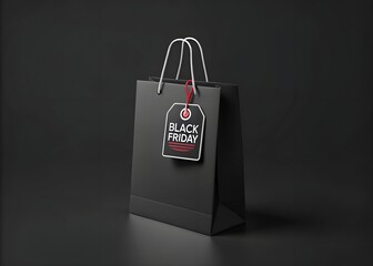 shopping bag with black Friday sale sign