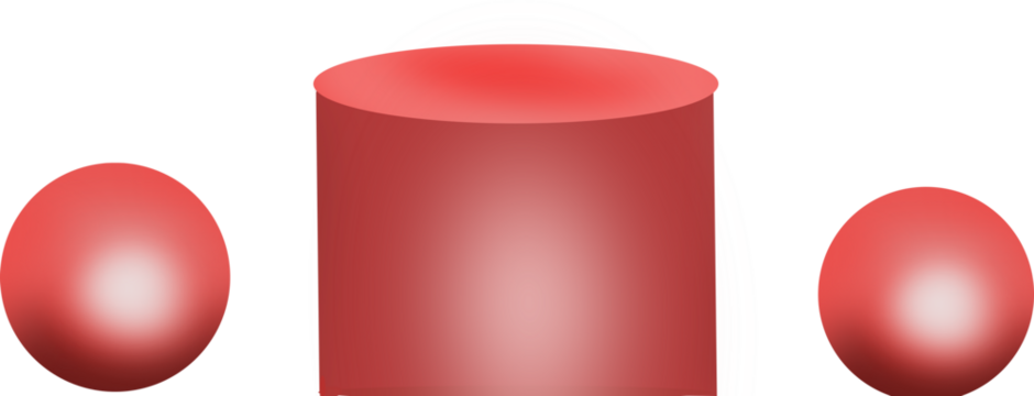 Abstract Red Podium Stand for Product Showcase Transparent