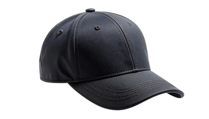 Black Baseball Cap Isolated on White Background 1.