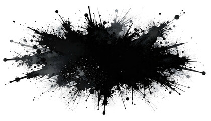 Black Ink Splatter A Dynamic Abstract Design Element.