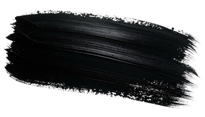 Black paint brush stroke on a white background 1.