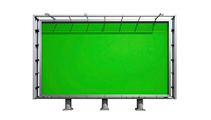 Blank Green Billboard Advertising Sign.