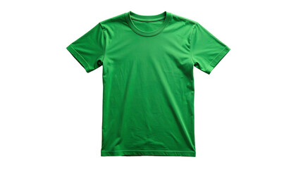 Bright Green TShirt Isolated On White Background.