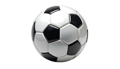 Classic Black and White Soccer Ball Isolated on White Background.