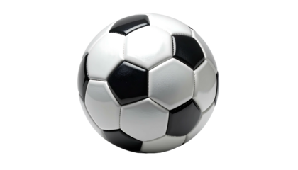 Classic Black and White Soccer Ball Isolated on White Background.