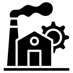 Factory Gear  Icon Element For Design