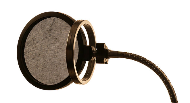 Pop Filter CloseUp Studio Recording Equipment.