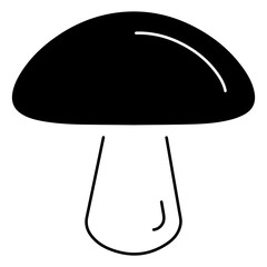 mushroom icon on white background, vector illustration.