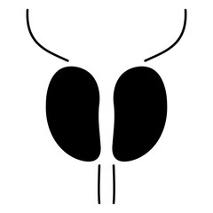 prostatitis icon isolated on white background, vector illustration.