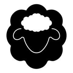 lamb icon on white background, vector illustration.