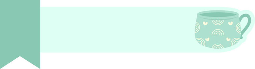 Cute Banner Header with Mug