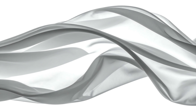 Elegant flowing fabric in monochrome abstract design.