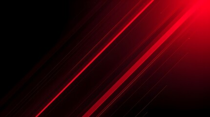 Abstract Red Lines on Black Background