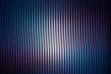 Abstract background with vertical ribbed texture and gradient of blue, purple, and pink light
