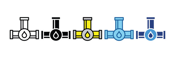 Oil Pipeline  Icon Element For Design