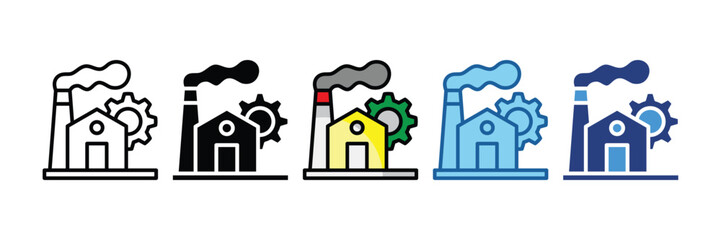 Factory Gear  Icon Element For Design